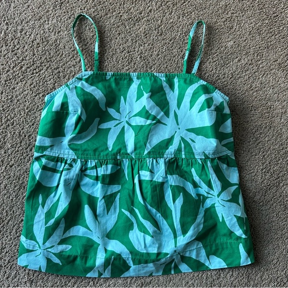 Tropical Green Leaf Print Camisole - Picture 2 of 6